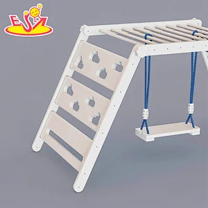New Arrival Kids Playground Foldable Wooden Climbing Frame With Swing W01D168