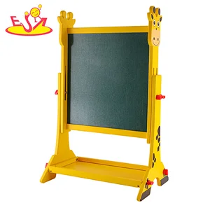 Hot Selling Double-sided Adjustable Wooden Giraffe Drawing Board For Kids W12B233