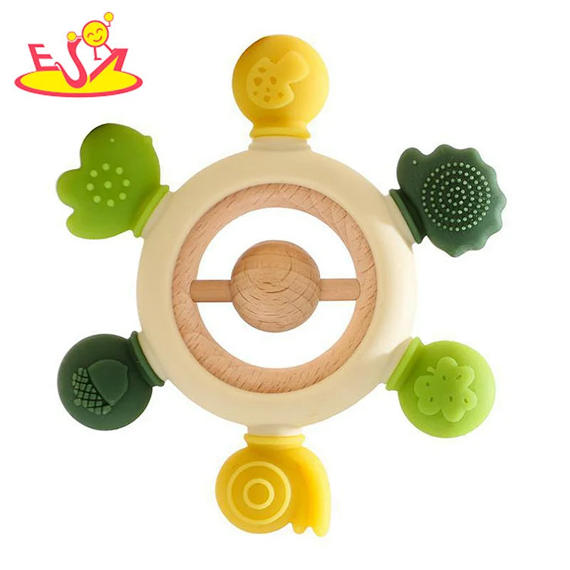 High Quality Educational Musical Beech Wooden Sand Hammer Toy For Kids W07I199