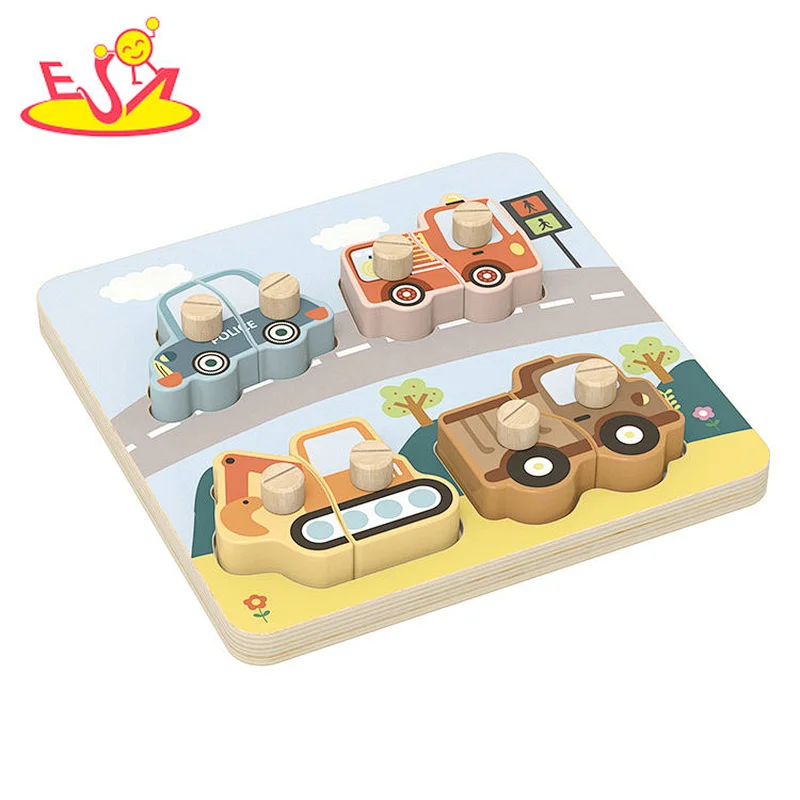 Customize diy wooden car jigsaw puzzle for children 3Y+ W14D289