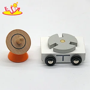 New Arrival Preschool Educational Model Wooden Space Rocket Toy For Kids W04F045