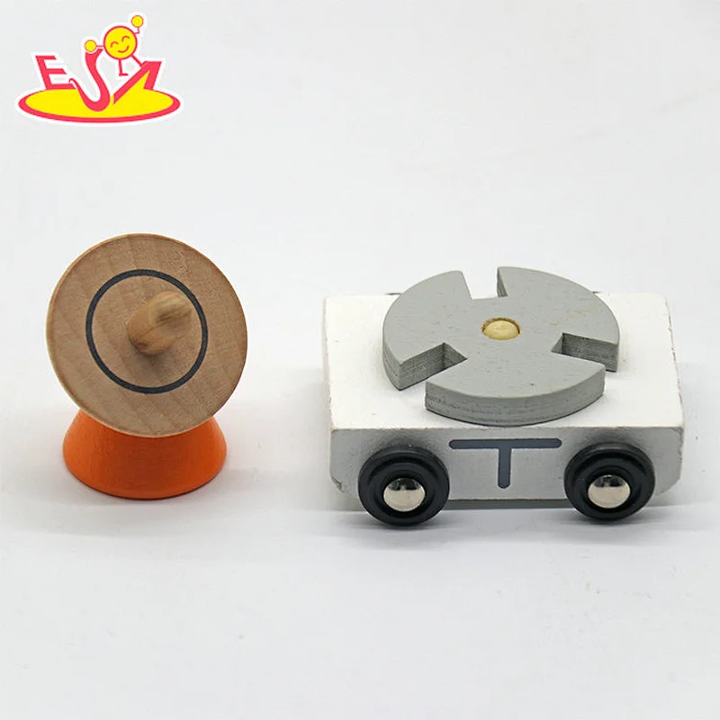 New Arrival Preschool Educational Model Wooden Space Rocket Toy For Kids W04F045