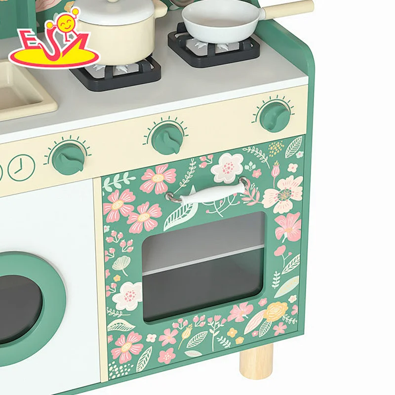 Nuevo diseño Macaron lindo juguete de cocina de madera para niños W10C582