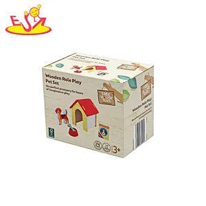 تصميم جديد معكرون لعبة مطبخ خشبية لطيفة للأطفال W10C582