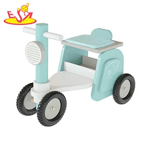 High Quality 3 Wheels Balance Bike Mini Wooden Push Scooter For Kids W16B017