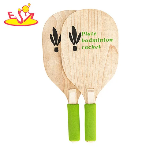 Hot Sale Outdoor Game Wooden Plate Badminton Racket Set For Beginners W01C008