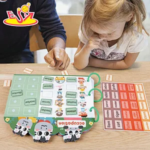 Wholesale Educational Cognitive Aids Cartoon English Quiet Book For Kids W12E182