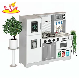 تصميم جديد معكرون لعبة مطبخ خشبية لطيفة للأطفال W10C582