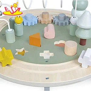 High Quality Early Educational Activity Toy Wooden Bead Maze Table For Kids W12D480