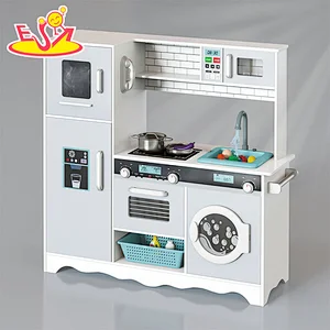 تصميم جديد معكرون لعبة مطبخ خشبية لطيفة للأطفال W10C582