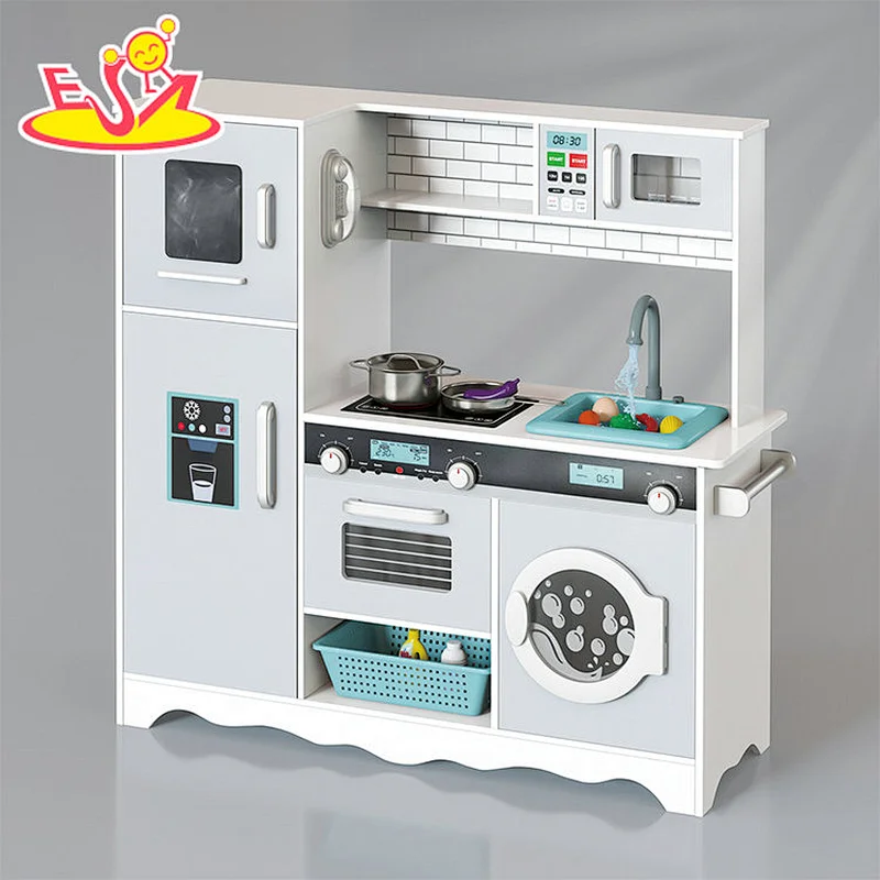 تصميم جديد معكرون لعبة مطبخ خشبية لطيفة للأطفال W10C582