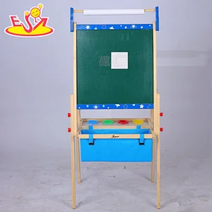 Customize Kids Drawing Board Toy Foldable Wooden Art Easel With Paper Roll W12B235