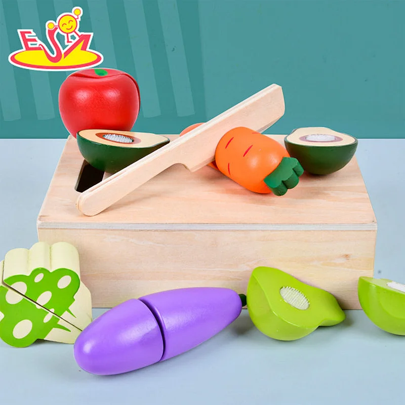 Nuevo diseño Macaron lindo juguete de cocina de madera para niños W10C582