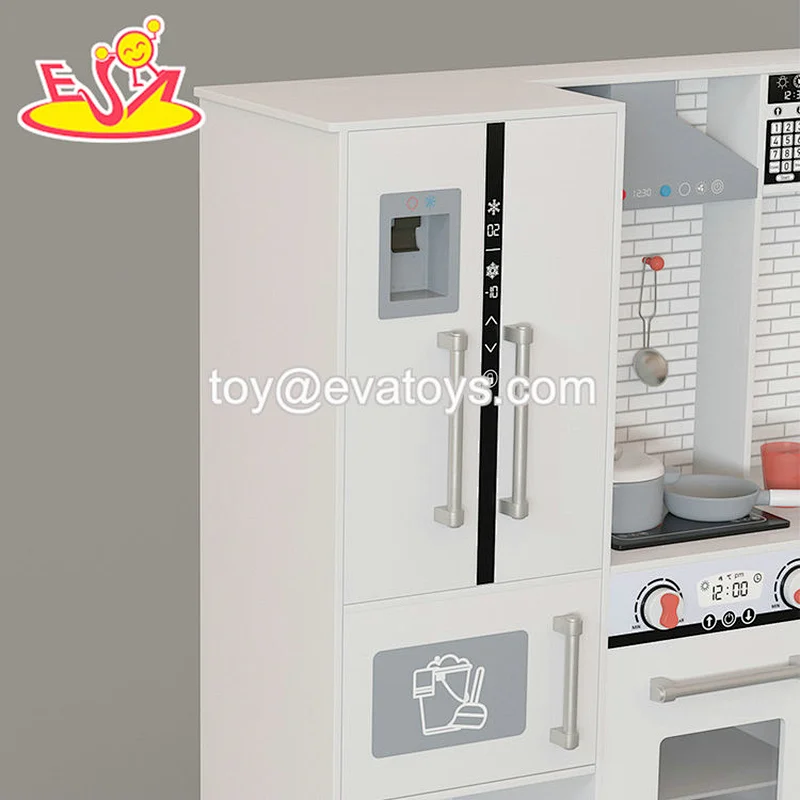 تصميم جديد معكرون لعبة مطبخ خشبية لطيفة للأطفال W10C582