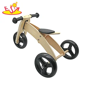 Customize 2 in 1 wooden balance tricycle bike for children W16C223
