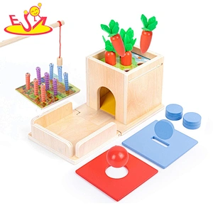 Kids Educational Double-sided Wooden Magnetic Bead Game With Whiteboard W12B242