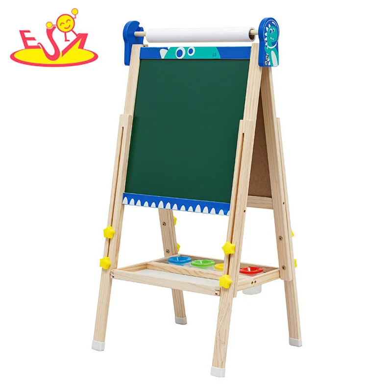 New Design Height Adjustable Standing Drawing Board Wooden Art Easel For Kids W12B230