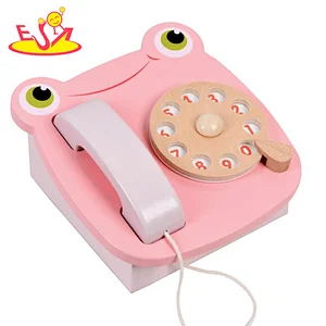 Montessori Interactive Simulation Wooden Frog Telephone Toy For Kids W10D527