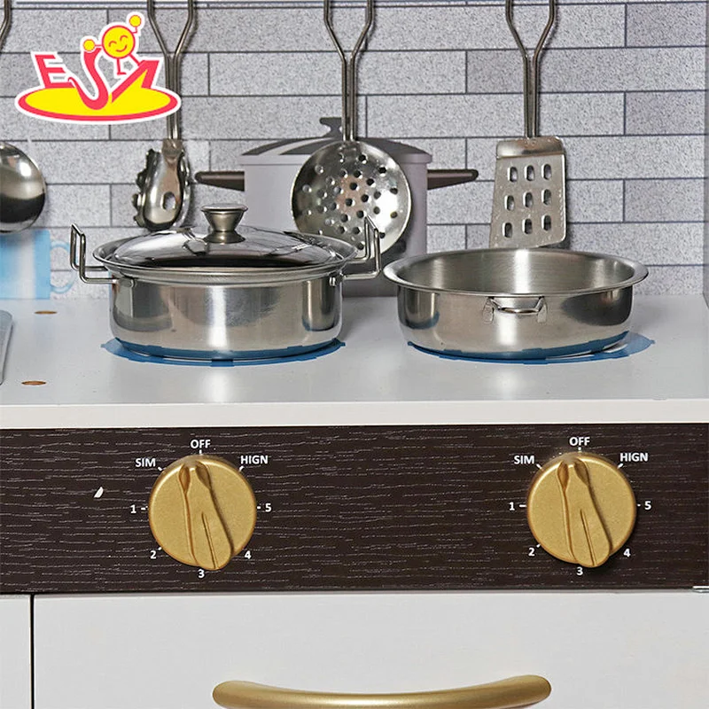 Nuevo diseño Macaron lindo juguete de cocina de madera para niños W10C582