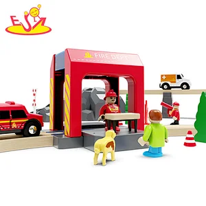 70 Pcs Track Set Educational Assembly Wooden Train Railway Toy For Kids W04C240
