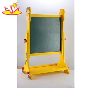 Hot Selling Double-sided Adjustable Wooden Giraffe Drawing Board For Kids W12B233
