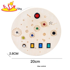 Hot Selling Educational Busy Board Wooden LED Light Switch Board For Kids W12D458