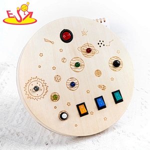 Hot Selling Educational Busy Board Wooden LED Light Switch Board For Kids W12D458