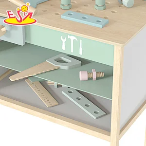 New Arrival Pretend Play Assembly Tool Kit Wooden Workench Toy For Kids W03D217