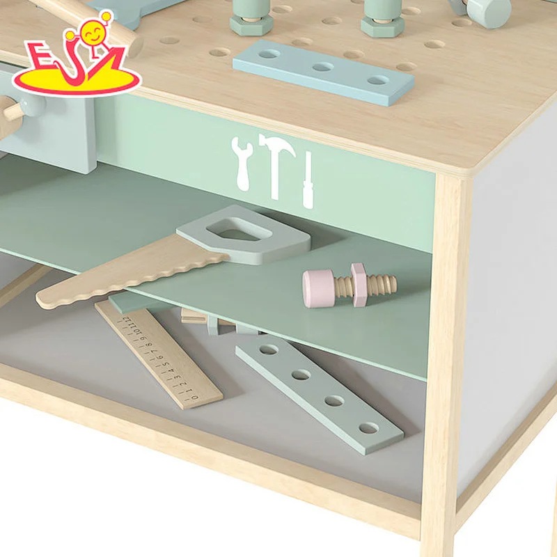 New Arrival Pretend Play Assembly Tool Kit Wooden Workench Toy For Kids W03D217