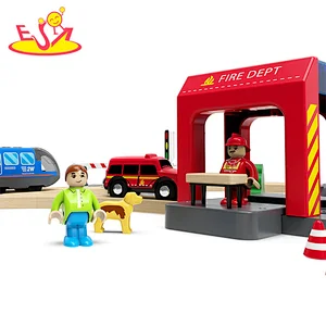 70 Pcs Track Set Educational Assembly Wooden Train Railway Toy For Kids W04C240