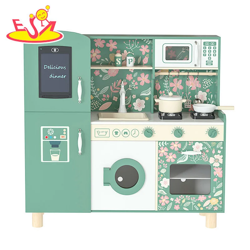Nuevo diseño Macaron lindo juguete de cocina de madera para niños W10C582