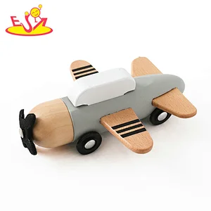 Hot Selling Educational Aircraft Model Beech Wooden Plane Toy For Kids W04A617