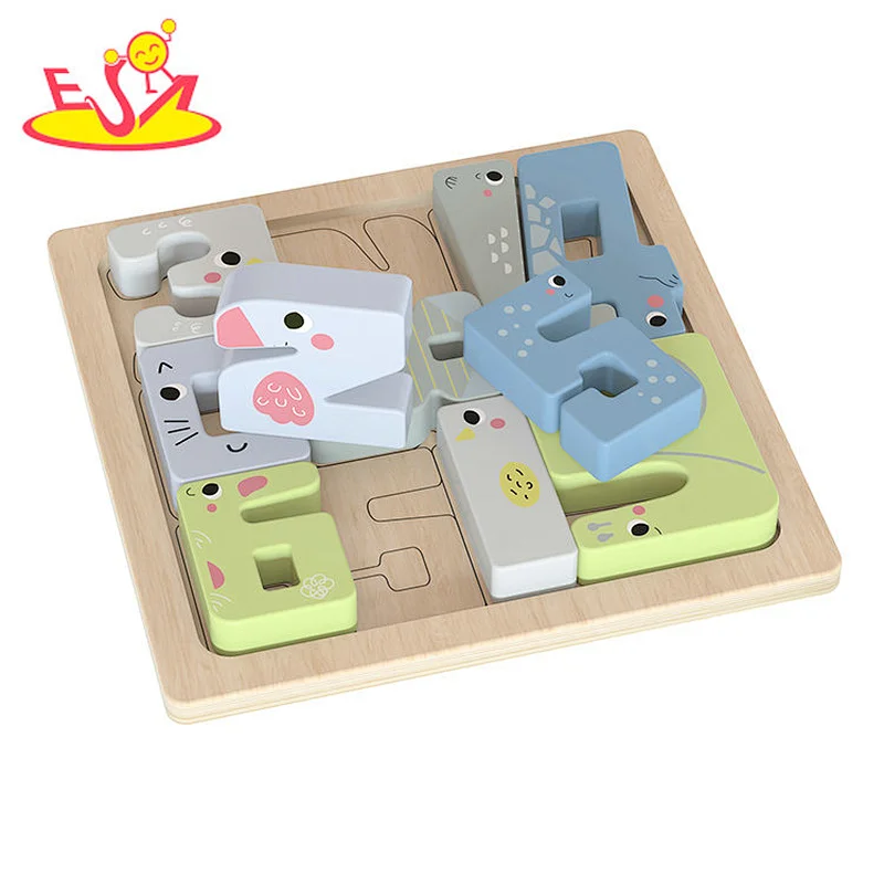 High Quality Early Educational Toy 3D Wooden Number Block Puzzle For Kids W14A373