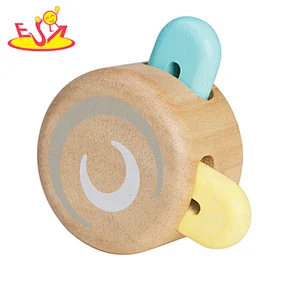 High Quality Educational Crawling Training Wooden Roller Toy For Baby W07K024