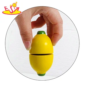 Hot Selling Play Food Set Wooden Cutting Fruit Vegetable Toy For Kids W10B457
