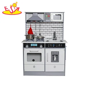 2023 Update cheap pink wooden kitchen toy set for children W10C404I