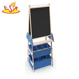 New Style Educational Double-sided Wooden Standing Drawing Board For Kids W12B241