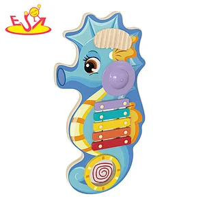 Customize Musical Instrument Wooden Hippocampus xylophone for kids W07A228
