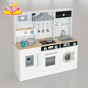 تصميم جديد معكرون لعبة مطبخ خشبية لطيفة للأطفال W10C582