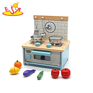 تصميم جديد معكرون لعبة مطبخ خشبية لطيفة للأطفال W10C582