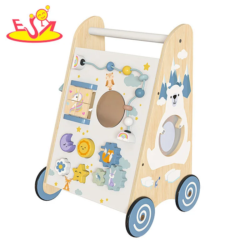 Wholesale Activity Learning Toy Mulfunctional Wooden Baby Walker W16E212