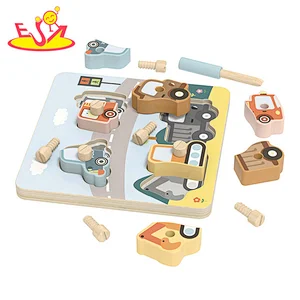 Customize diy wooden car jigsaw puzzle for children 3Y+ W14D289