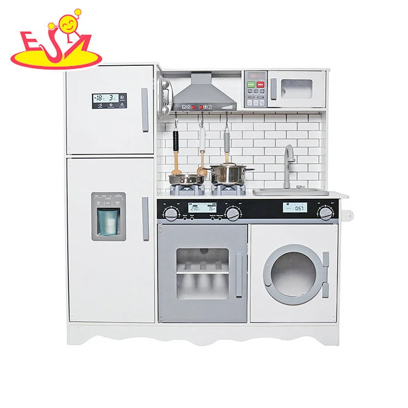 Nuevo diseño Macaron lindo juguete de cocina de madera para niños W10C582