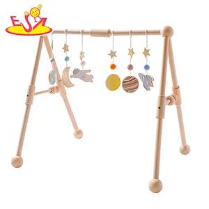 New Design Foldable Eco-friendly Natural Wooden Activity Gym For Baby W08K374