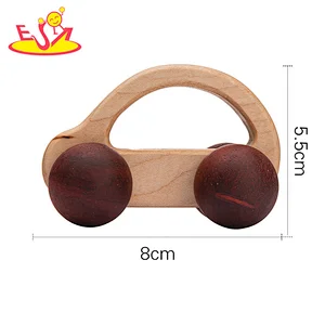 Early Educational Sensory Mini Eco-friendly Walnut Wooden Car Toy For Kids W04A612