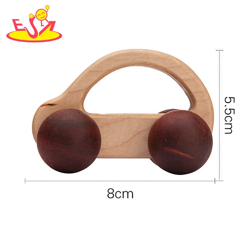 Early Educational Sensory Mini Eco-friendly Walnut Wooden Car Toy For Kids W04A612