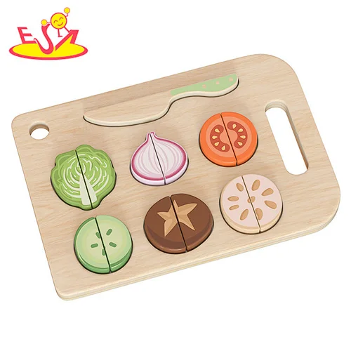Creative Cooking Pretend Play Wooden Cutting Vegetable Board For Kids W14A354