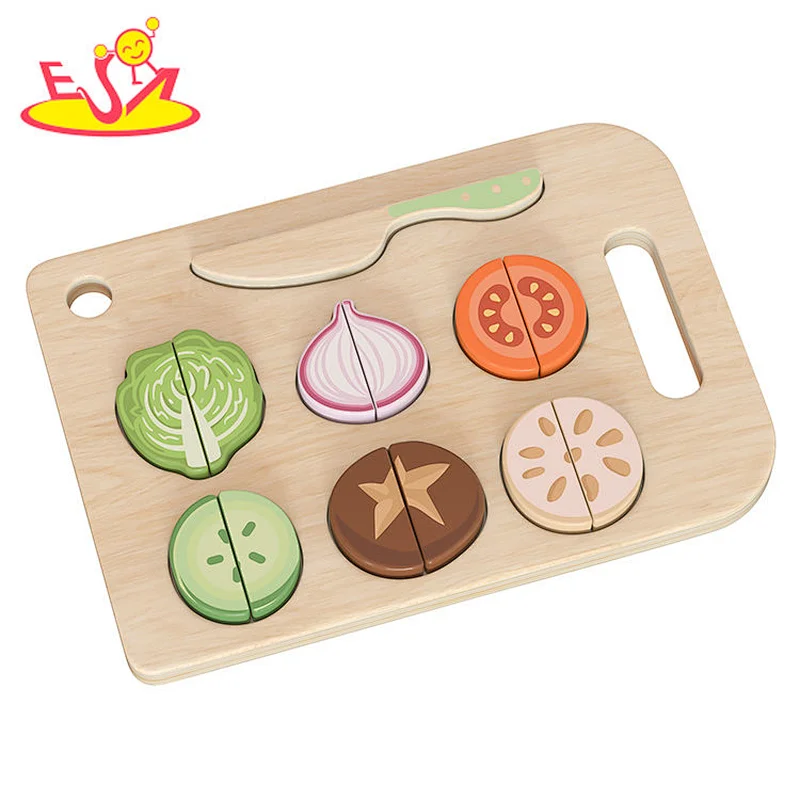 Creative Cooking Pretend Play Wooden Cutting Vegetable Board For Kids W14A354