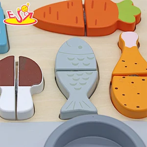 Nuevo diseño Macaron lindo juguete de cocina de madera para niños W10C582