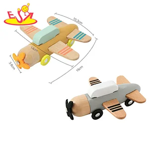 Hot Selling Educational Aircraft Model Beech Wooden Plane Toy For Kids W04A617